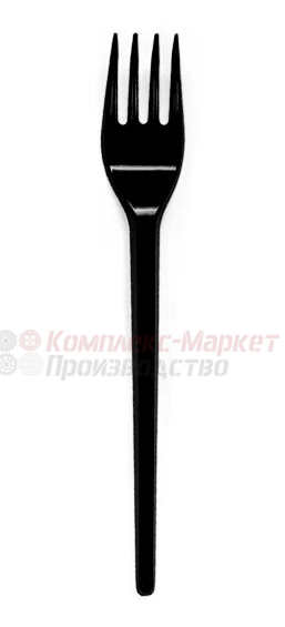Вилка одноразовая столовая (165 мм, черная)