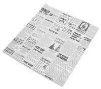 Оберточная бумага в листах с парафином "Газета" (390х390 мм)