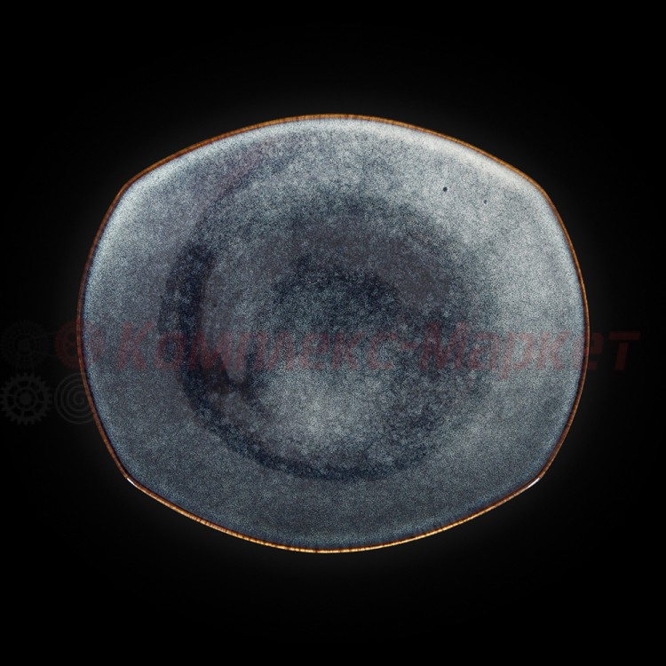 Тарелка овальная «Corone Celeste» (305х260 мм, синий)