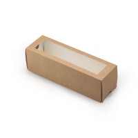 Упаковка для макарони с окном (6 шт, 18х5,5х5,5 см)