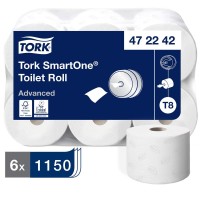 Бумага туалетная в рулонах "Tork SmartOne" (T8, 2-слойная, 6 рулонов)