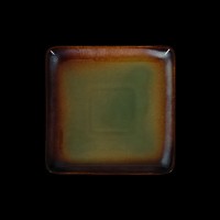 Тарелка квадратная «Corone Verde» (178х178 мм, синий+зеленый)