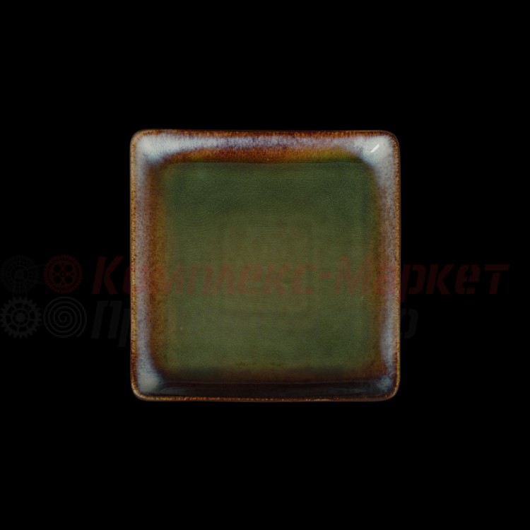 Тарелка квадратная «Corone Verde» (158х158 мм, синий+зеленый)