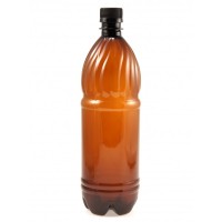 Бутылка пластиковая (1 литр, коричневая)