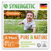 Подгузники-трусики "Синергетик" (Pure&Nature, 4/MAXI , 7-12кг)