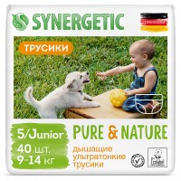 Подгузники-трусики "Синергетик" (Pure&Nature, 5/JUNIOR, 9-14кг)