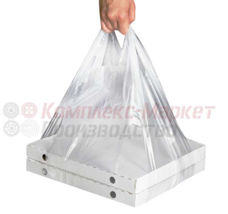 Пакет прозрачный под коробку (32+24х60 см, 14 мкм)