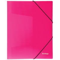 Папка на резинке "Berlingo "Neon" (А4, 500 мкм, неоновая розовая)