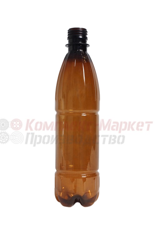 Бутылка пластиковая (500 мл, коричневая с крышкой)