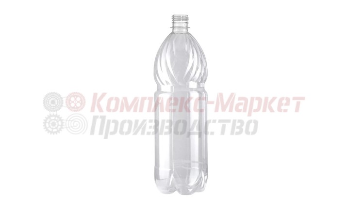 Бутылка пластиковая (1 литр, прозрачная с крышкой)