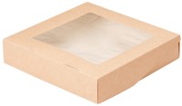 Коробка для еды c окном "ECO" (1500 мл, крафт)