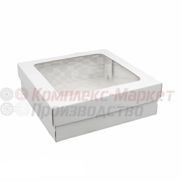 Коробка для кейтеринга, фуршета (25 х 25 х 8 см, белая)