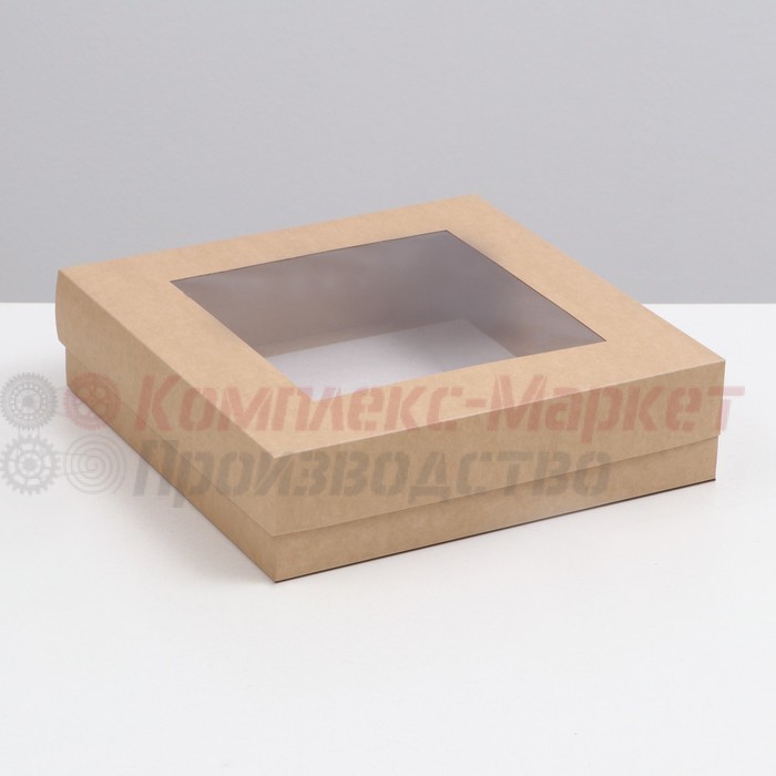 Коробка для кейтеринга, фуршета (30 х 30 х 8 см, крафт)