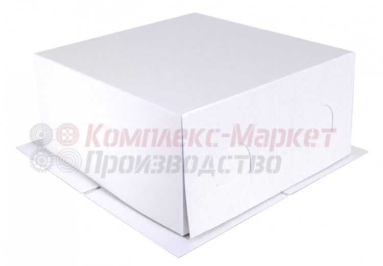 Короб картонный для торта "Pasticciere" (300х300х190 мм, белый)