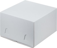 Коробка картонная для торта (300х300х190 мм, белая)