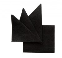 Салфетки бумажные черные (24 х 24 см, 1 слой, 400 шт/уп)