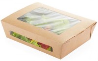 Коробка для салатов с окном "ECO" (1000 мл, крафт)