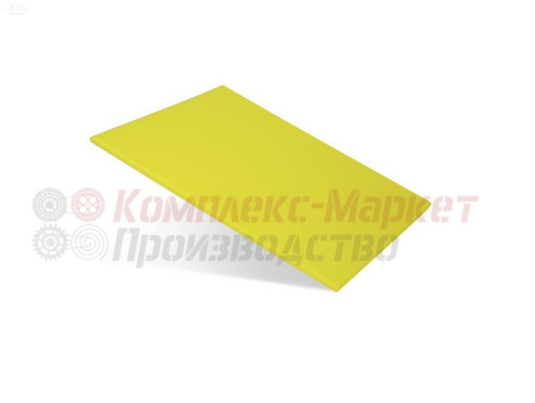 Доска разделочная (350х260х8 мм, пластик, желтый)