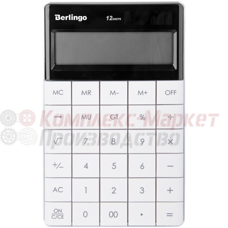 Калькулятор настольный "Berlingo "Power TX" (165х105х13 мм, белый)