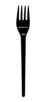 Вилка одноразовая столовая (165 мм, черная)