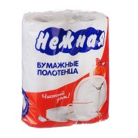 Бумажные полотенца "Нежное" (2сл, белые, 2рул)